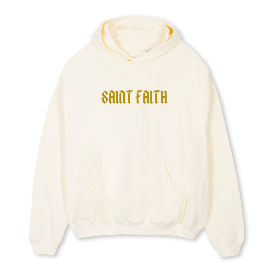 GOTH LIKE Cream Oversized Hoodie.
