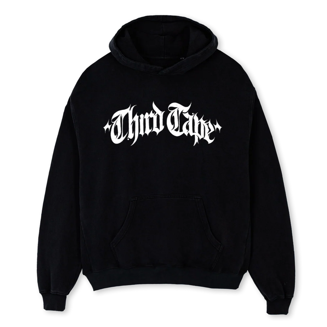 GOTHIQUEWHITE Black Oversized Hoodie.