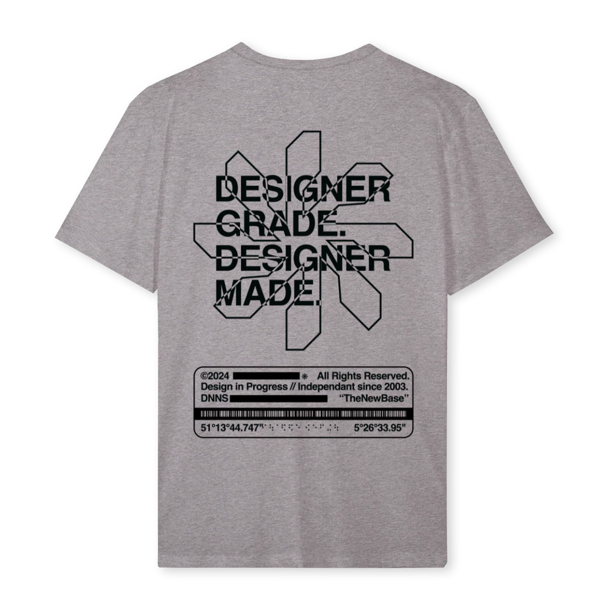 GRADE EN MADE Grey Marl Regular Tee. - Image 2
