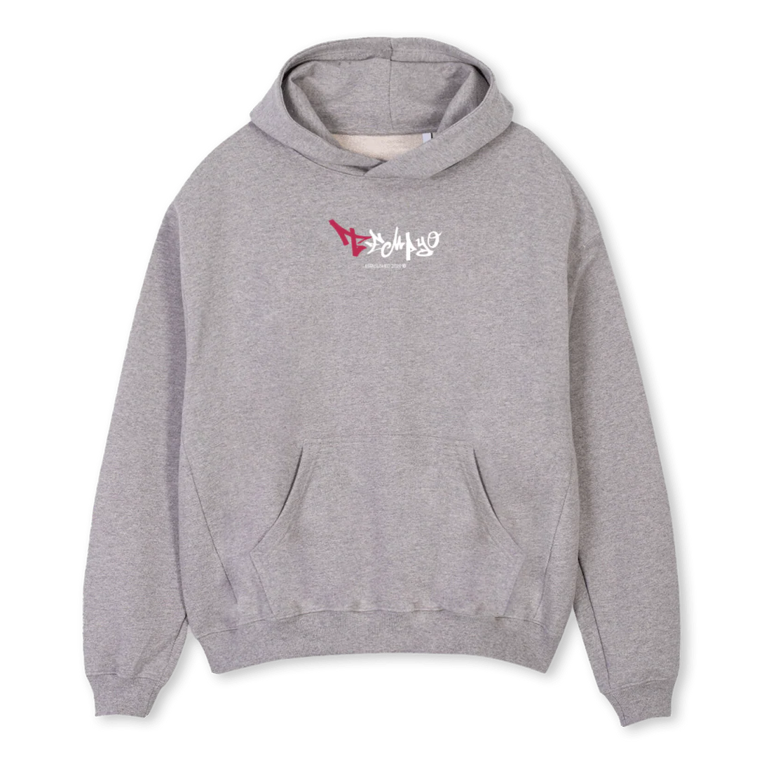 GRAFF MAGENTA VIVA Grey Marl Oversized Hoodie.