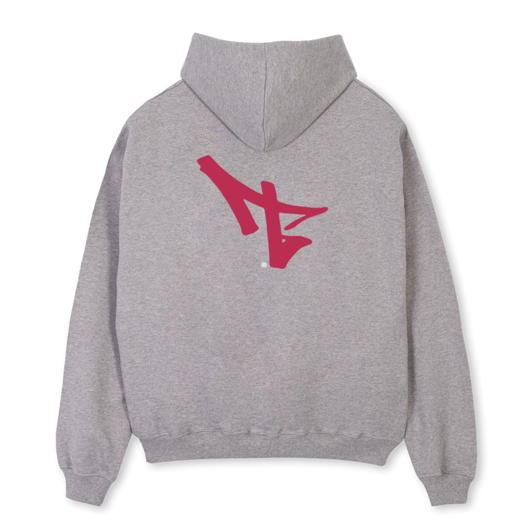 GRAFF MAGENTA VIVA Grey Marl Oversized Hoodie. - Image 2