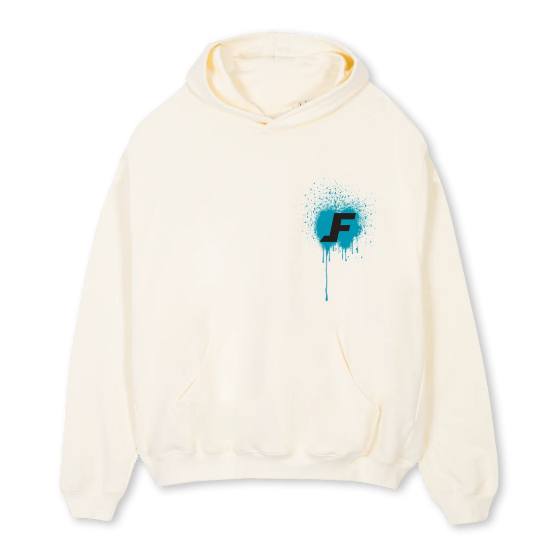 GRAFFITI  Cream Oversized Hoodie.