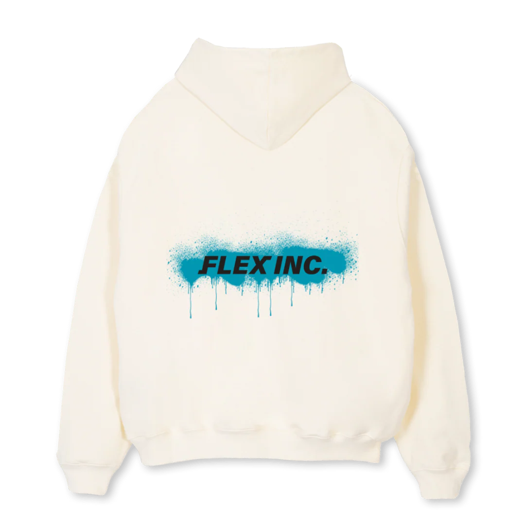 GRAFFITI Cream Oversized Hoodie. - Image 2