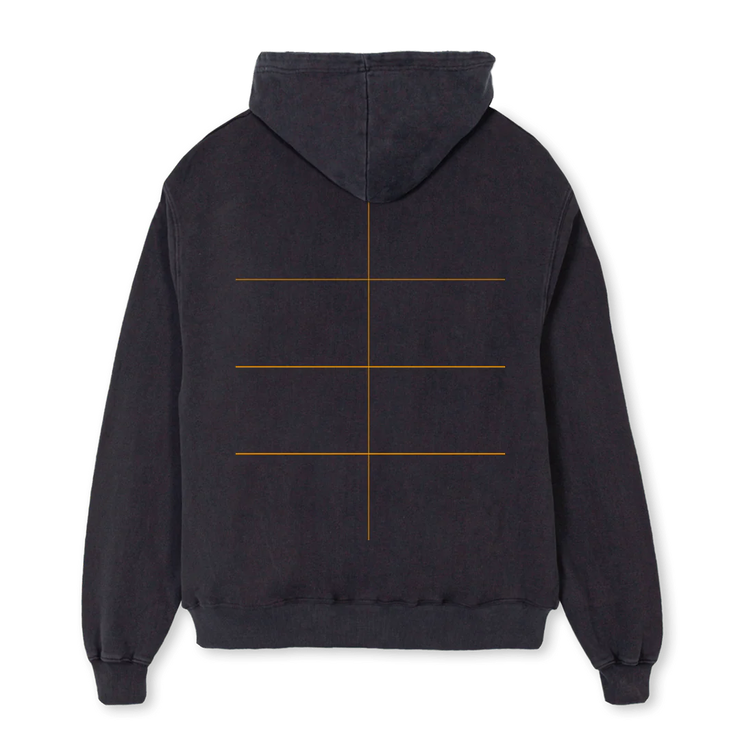 GRAND PRIX ZIP Vintage Black Oversized Zipped Hoodie. - Image 2