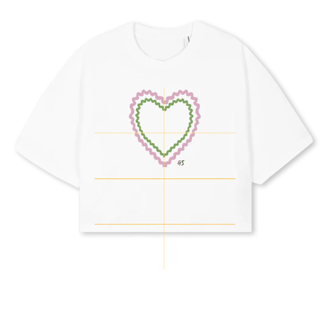 GRANDPAS SHIRTS  White Cropped Oversized Tee.