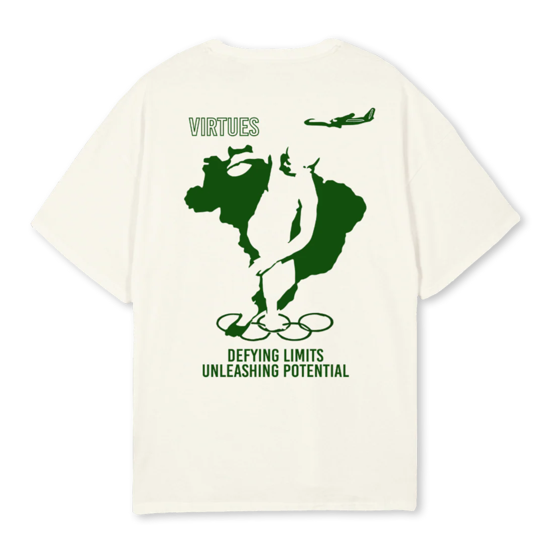GRAPHIC  Cream Oversized Tee. - Image 2
