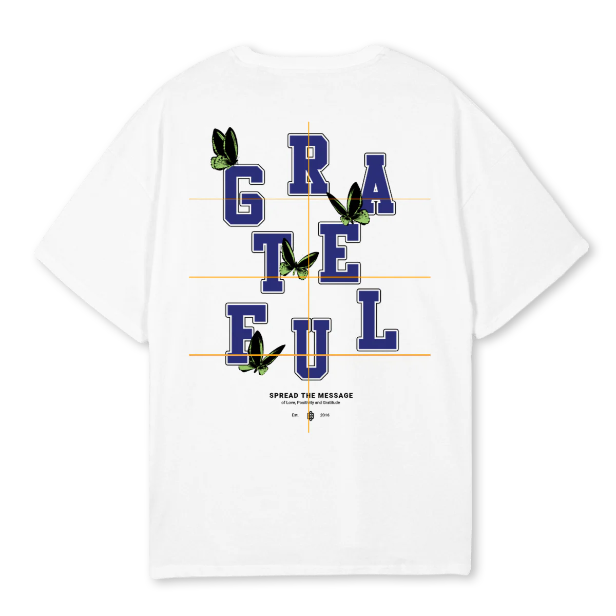 GRATEFULBUTTERFLY White Oversized Tee. - Image 2