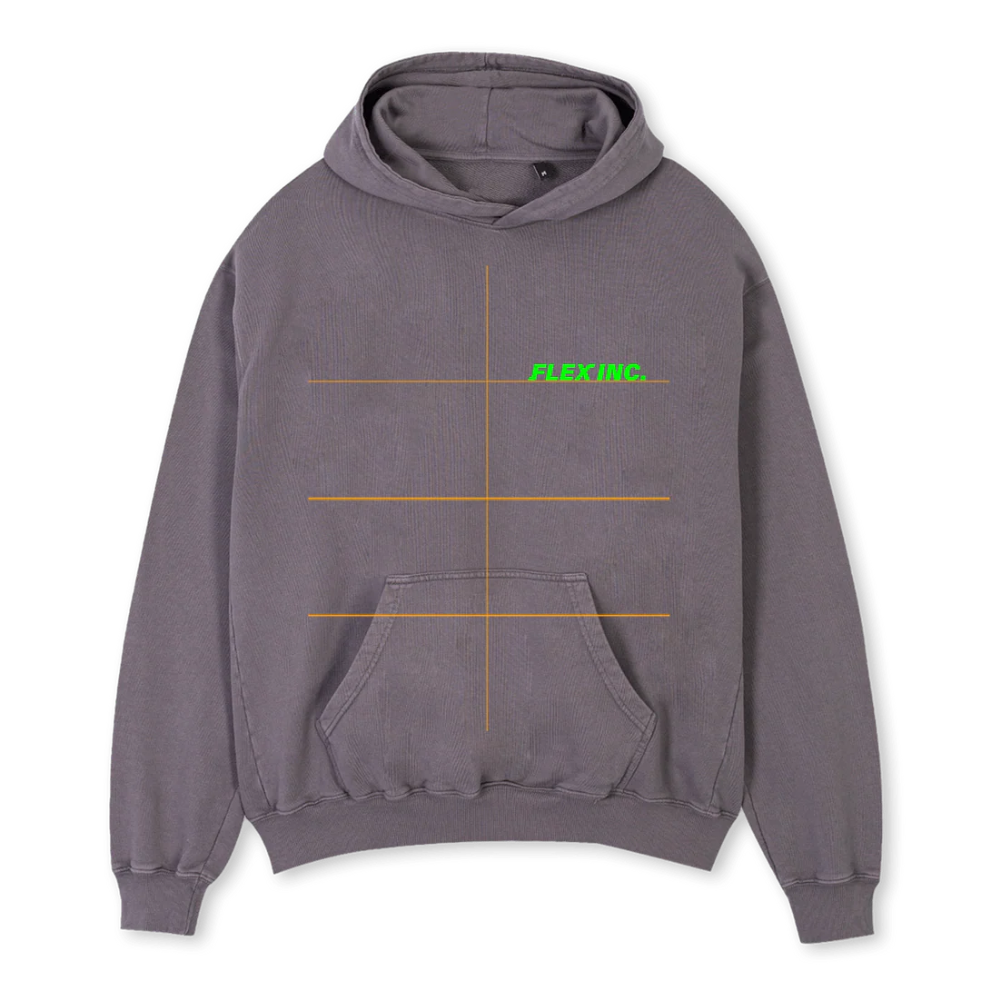 GREEN Pigment Grey Oversized Hoodie.