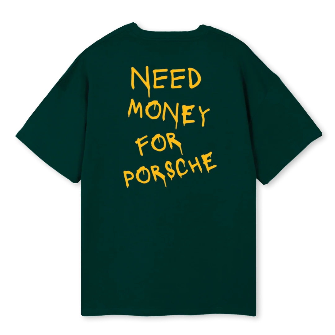 GREEN PORSCHE Wild Green Oversized Tee. - Image 2