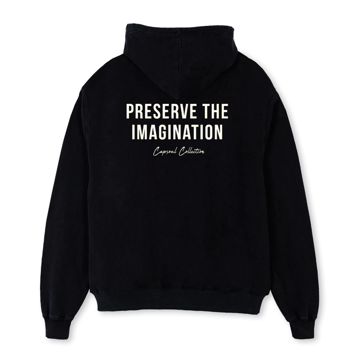 GREENHOODIE Black Oversized Hoodie.