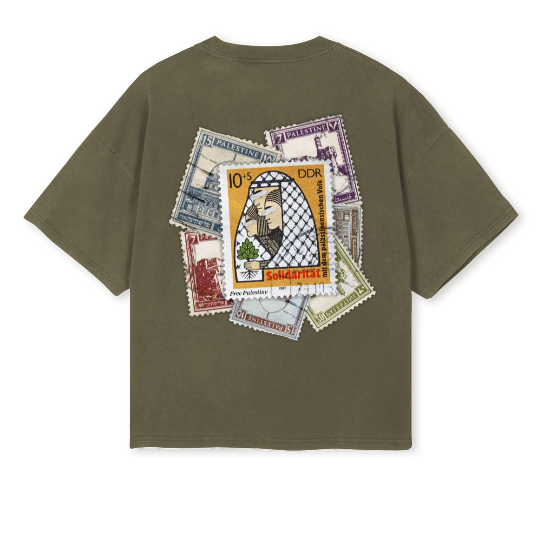 GREENPOST Vintage Olive Oversized Boxy Tee. - Image 2