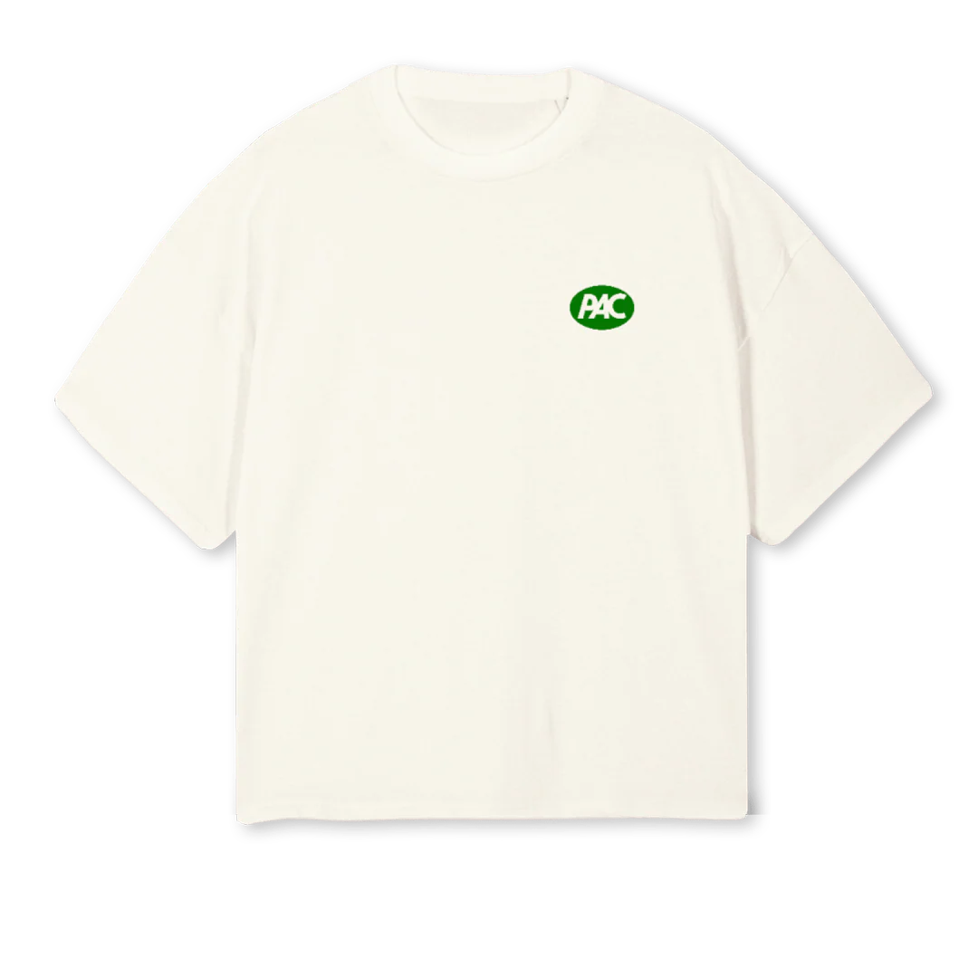 GREENV Cream Oversized Boxy Tee.