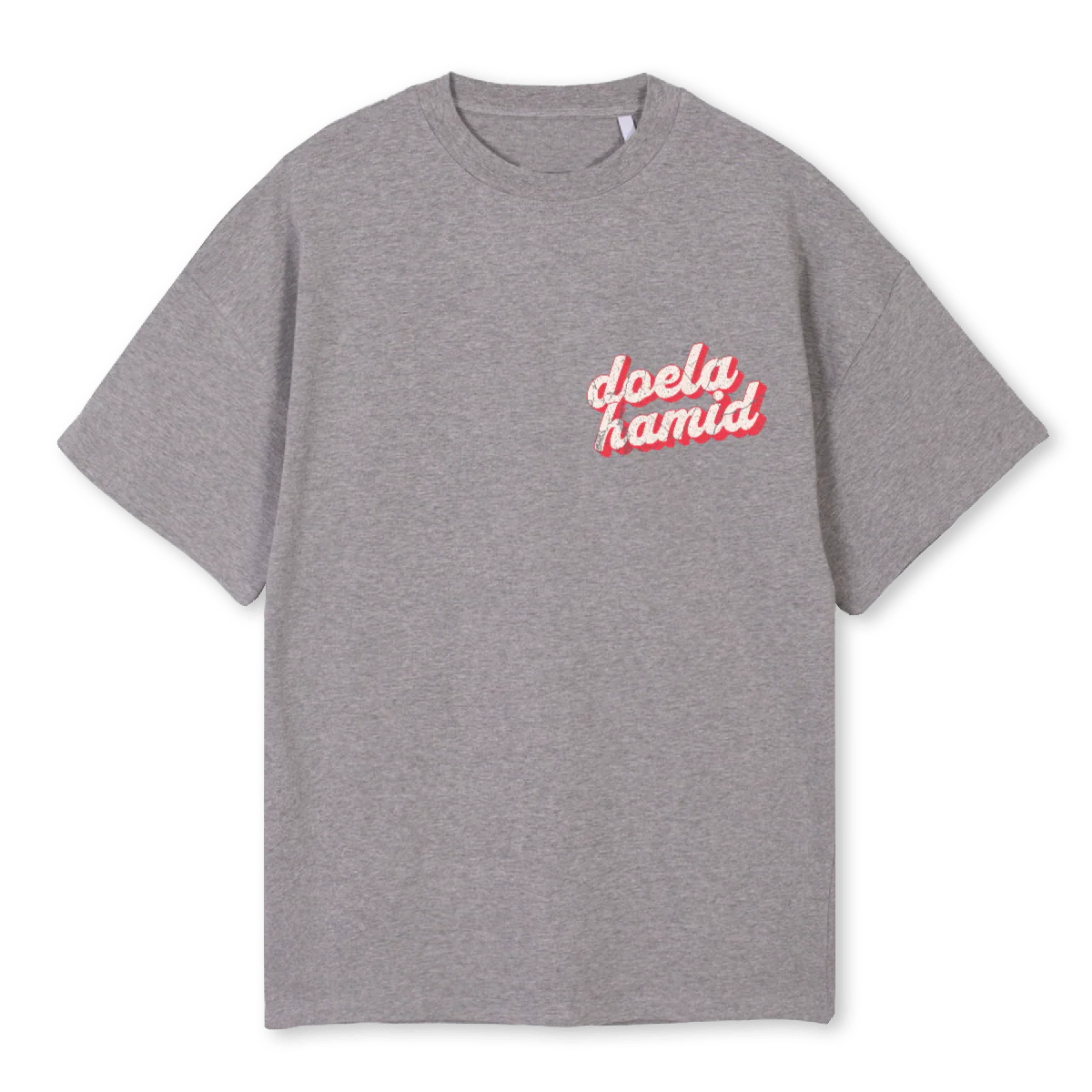 GREY DOELA HAMID  Grey Marl Oversized Tee.