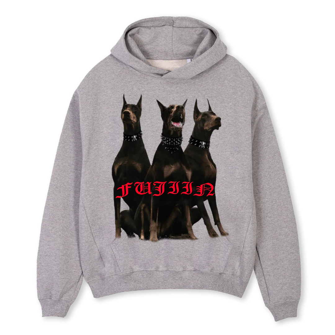 GREY DOG Grey Marl Oversized Hoodie.