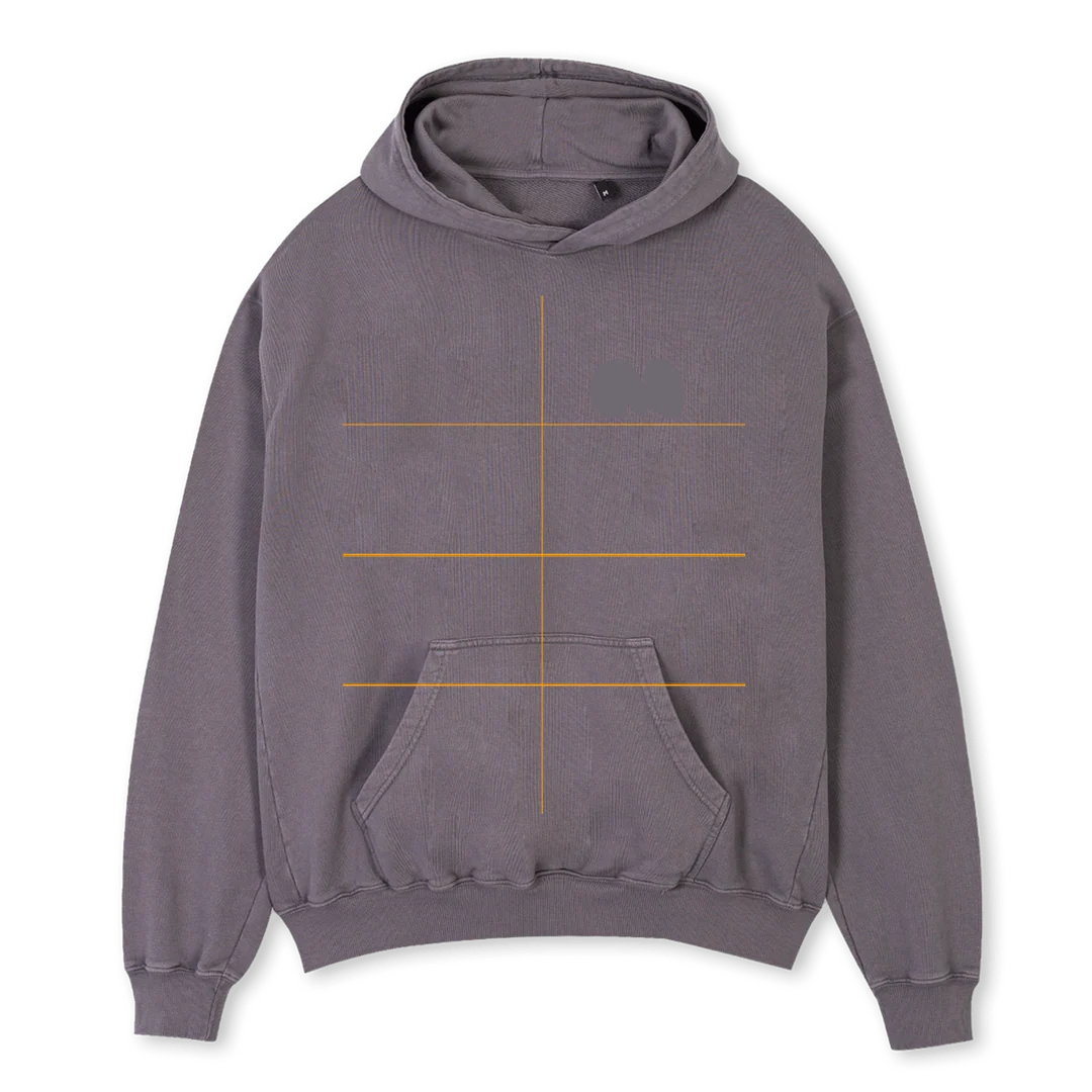 GREY HOO Pigment Grey Oversized Hoodie.