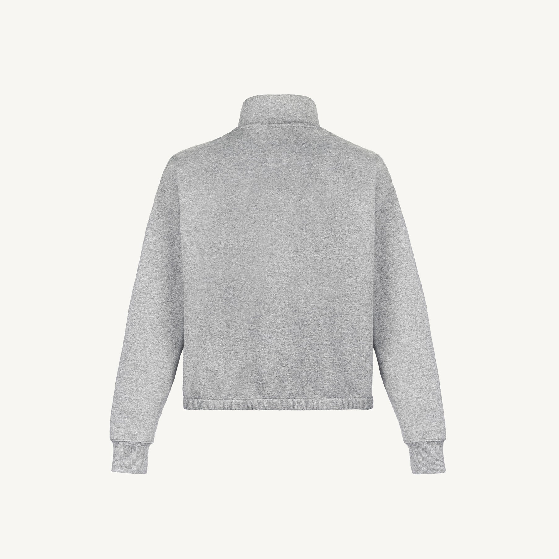 Grey Marl Oversized Boxy 1/4-Zip Sweater. - Image 10