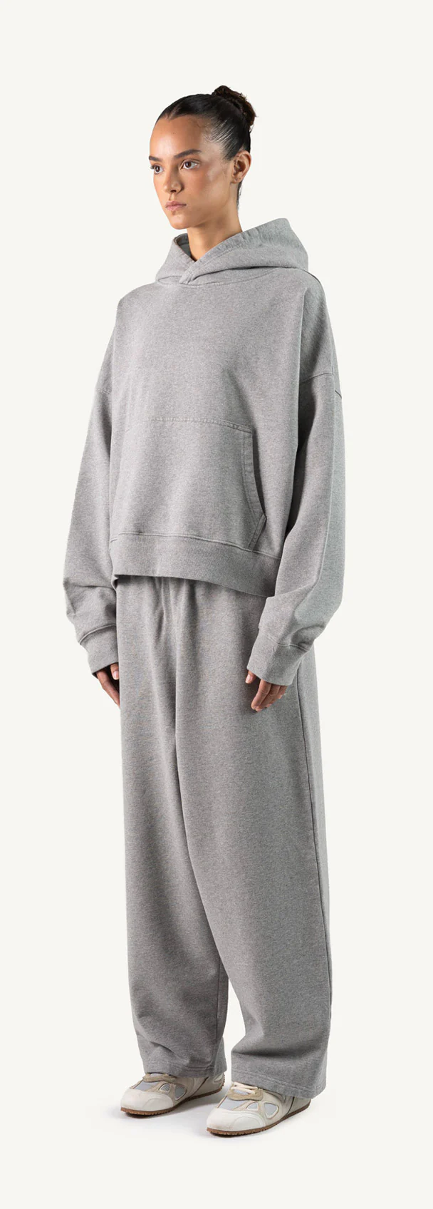 Grey Marl Oversized Boxy Hoodie. - Image 9