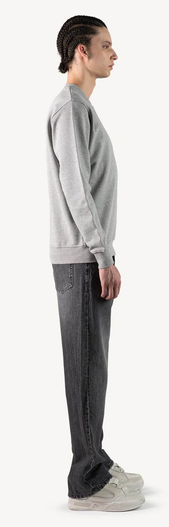 Grey Marl Regular Crewneck Sweater. - Image 4