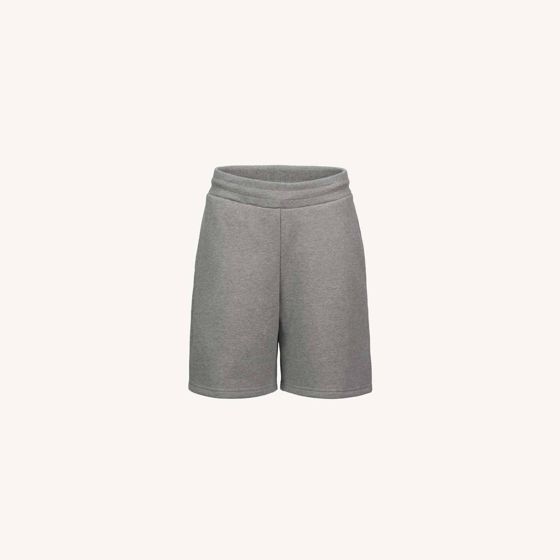 Grey Marl Relaxed Sweatshorts Mockups.