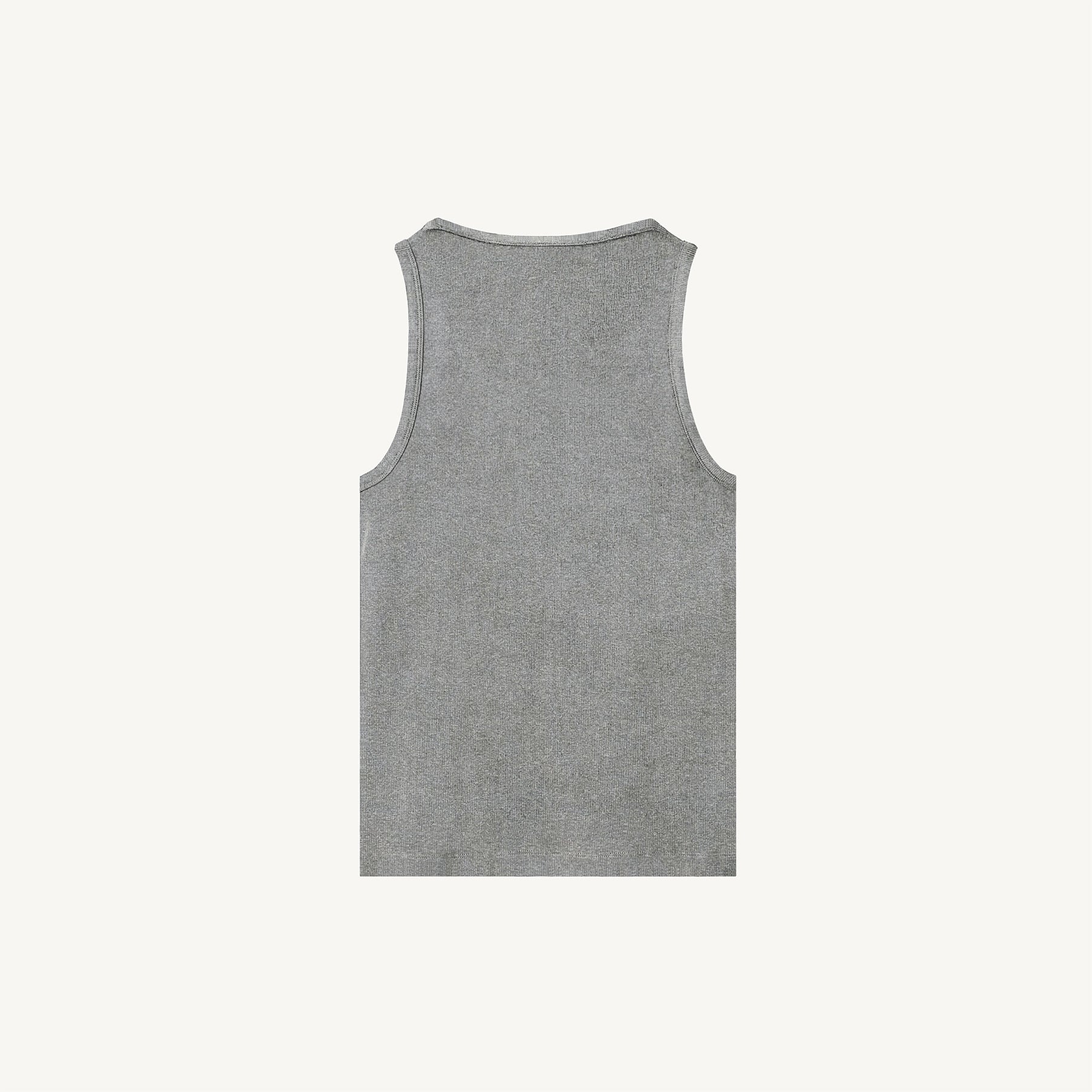 Grey Marl Slim Ribbed Tank. - Image 11
