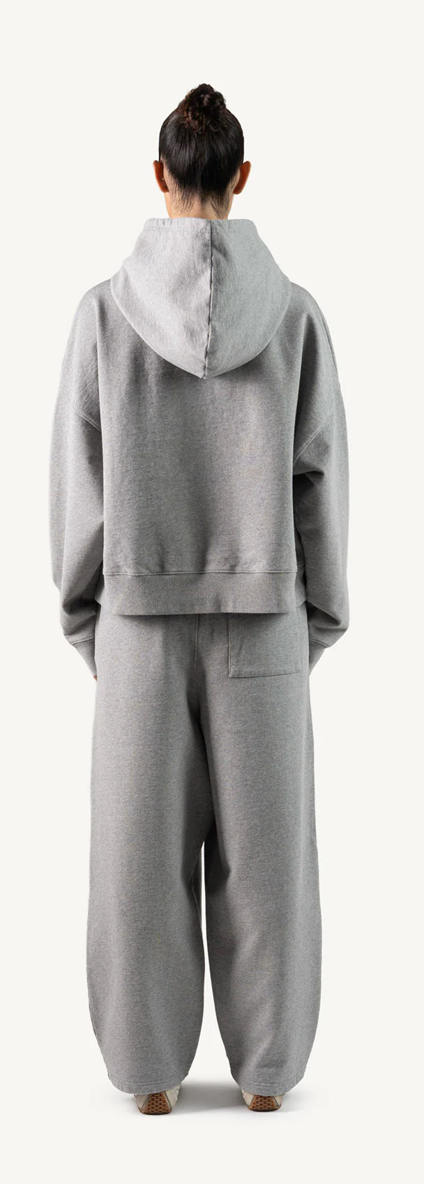 Grey Marl Straight-Leg Baggy Sweatpants. - Image 6