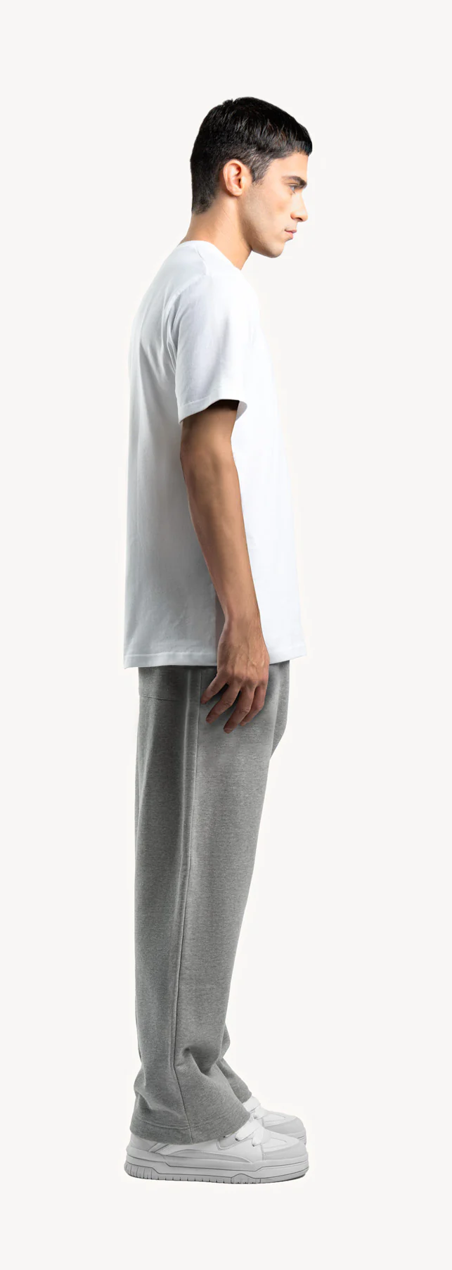 Grey Marl Straight-Leg Relaxed Sweatpants. - Image 4