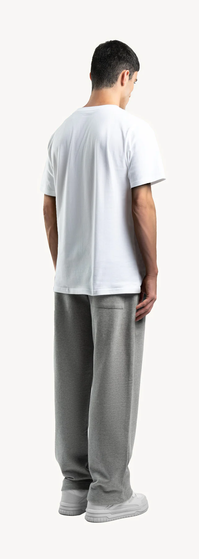 Grey Marl Straight-Leg Relaxed Sweatpants. - Image 5
