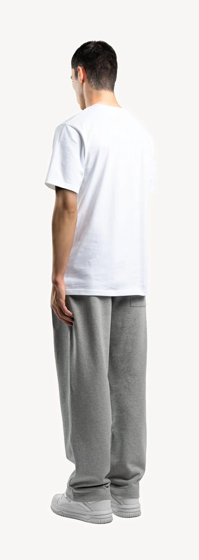 Grey Marl Straight-Leg Relaxed Sweatpants. - Image 7