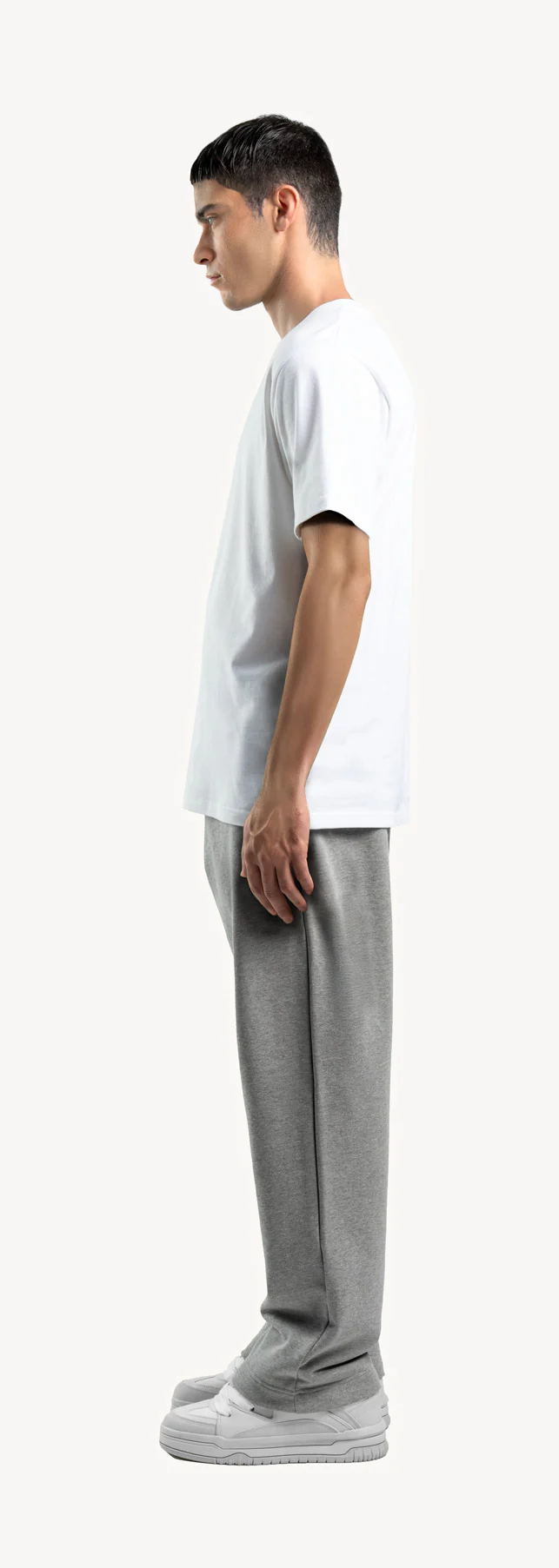 Grey Marl Straight-Leg Relaxed Sweatpants. - Image 8