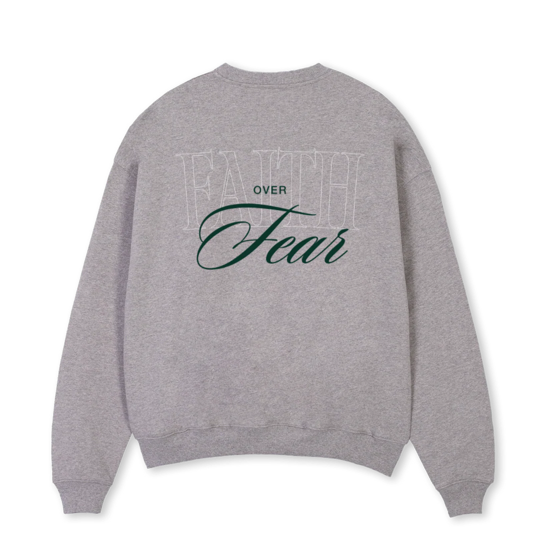 GREYCREWNECK Grey Marl Oversized Crewneck Sweater. - Image 2