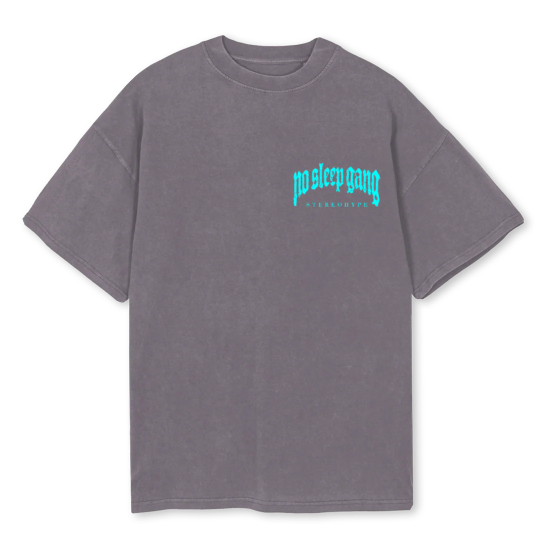 GREYLIGHTBLUE Pigment Grey Oversized Tee.