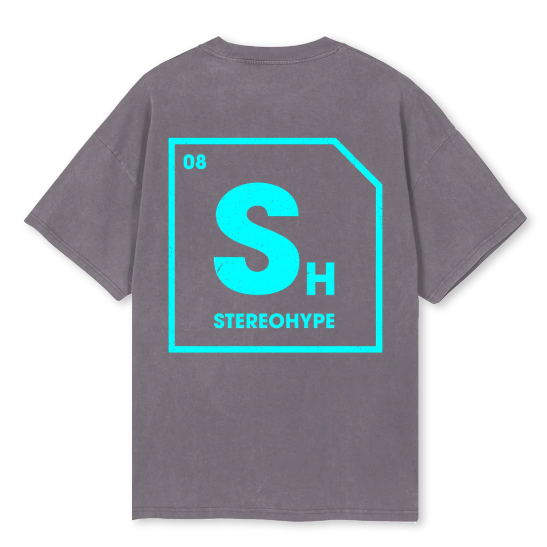 GREYLIGHTBLUE Pigment Grey Oversized Tee. - Image 2