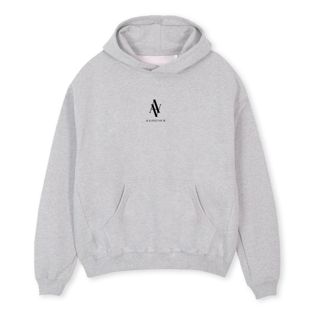 GREYNOBLE Light Grey Marl Oversized Hoodie.