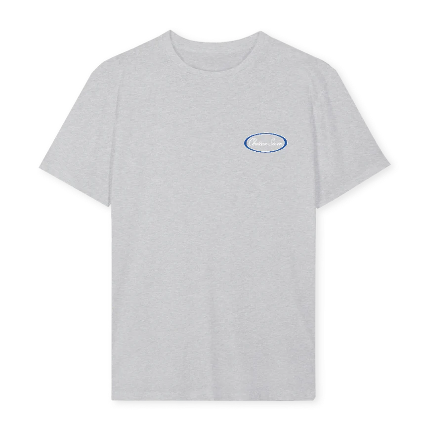 GREYOVALTEE Light Grey Marl Regular Tee.