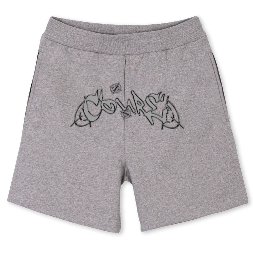 GREYSHORTTARGET Grey Marl Relaxed Sweatshorts.
