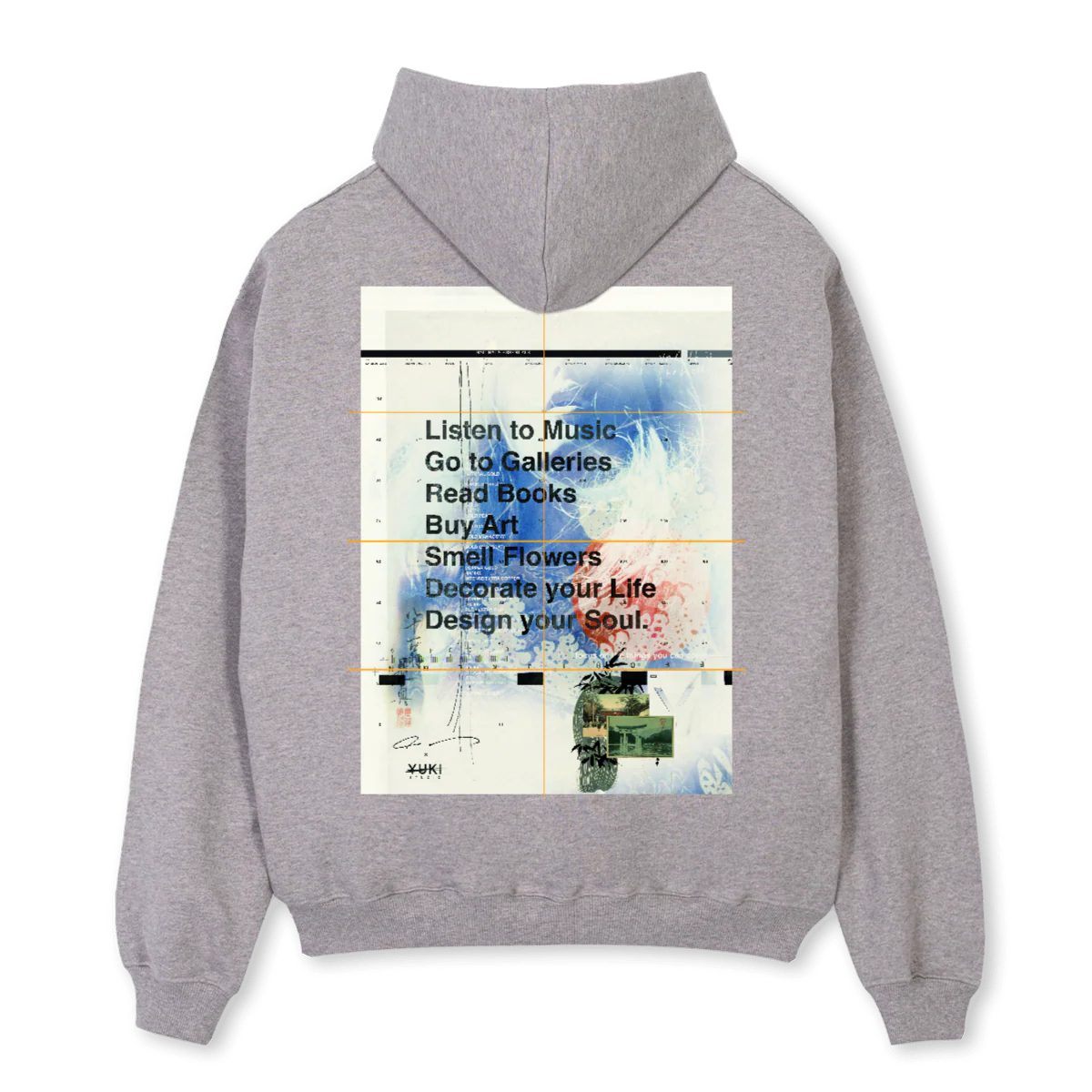 GREYYUKI Grey Marl Oversized Hoodie.