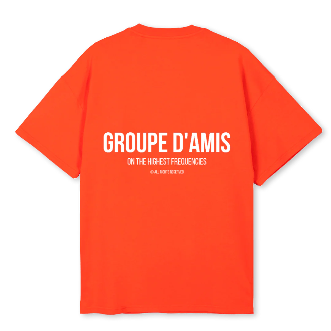 GROUPE DAMIS Hot Orange Oversized Tee. - Image 2