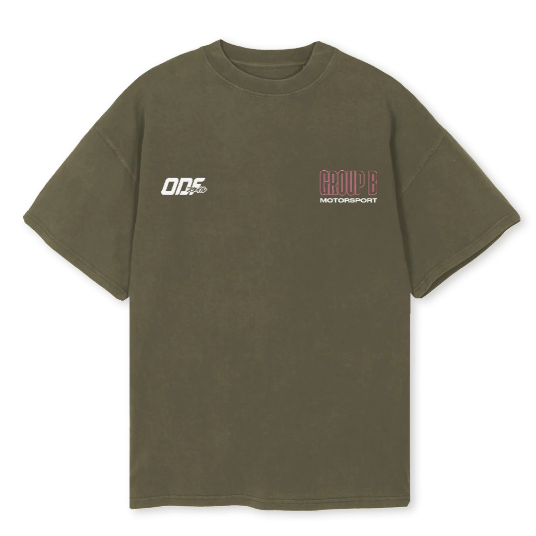 GROUPEBVOTS Vintage Olive Oversized Tee.