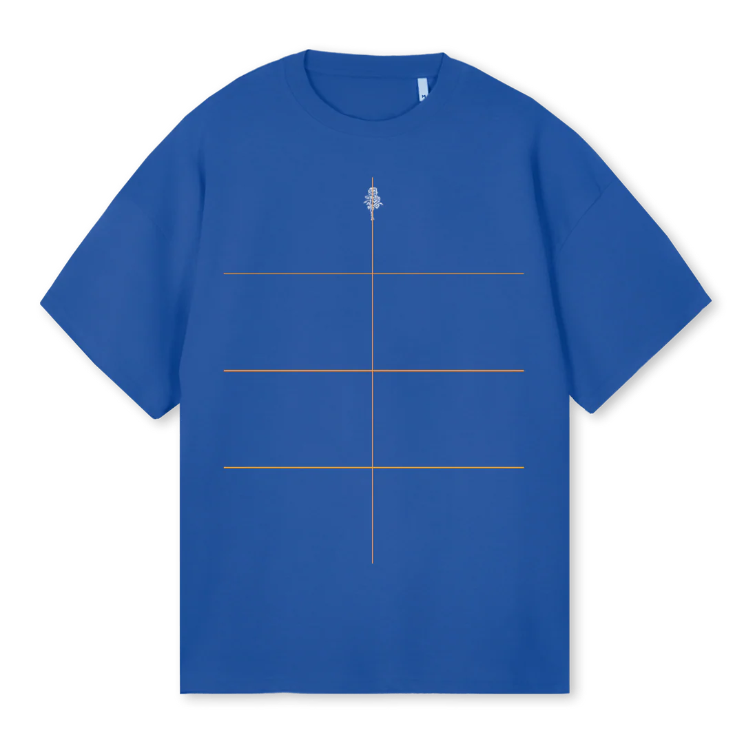 GROW APART Cobalt Blue Oversized Tee.
