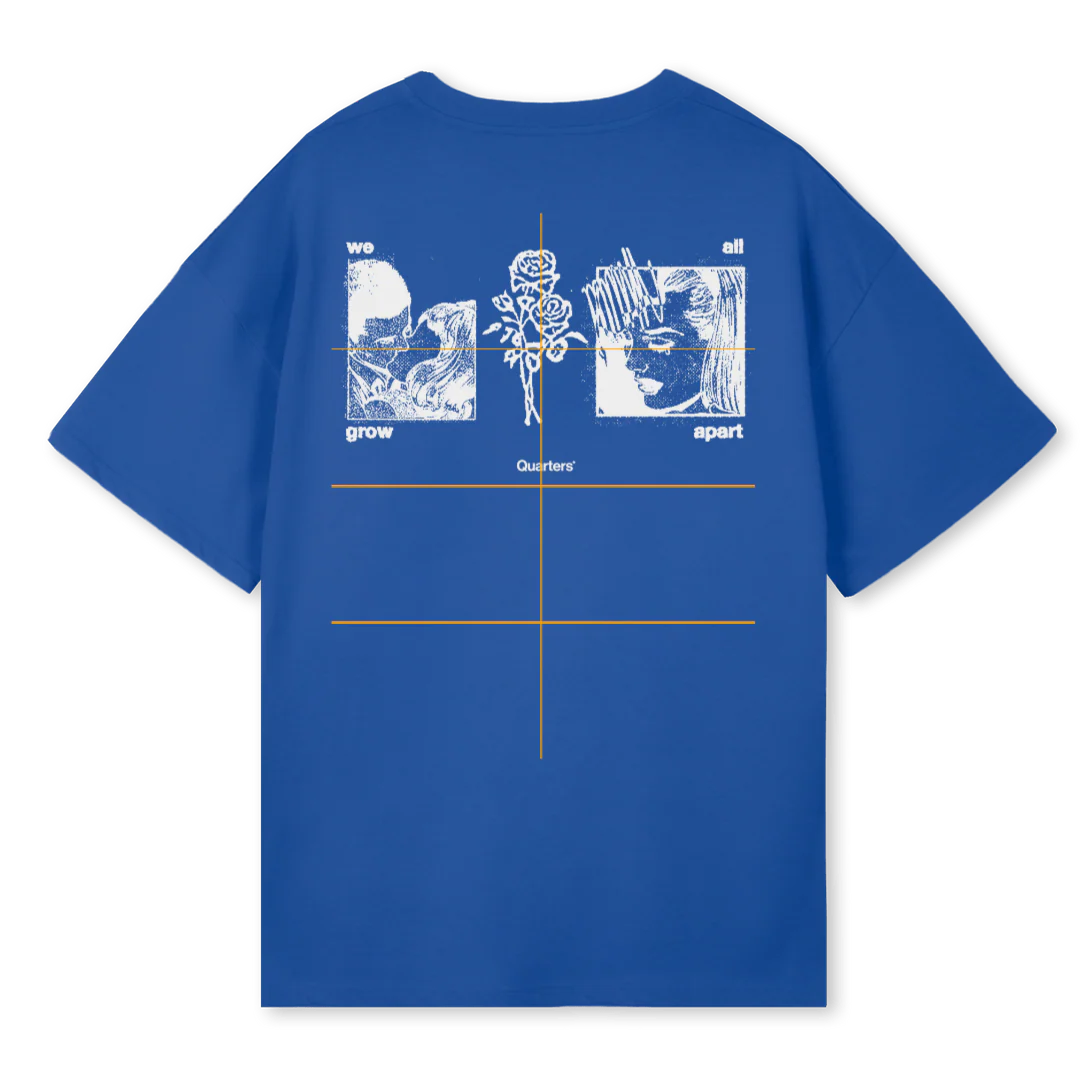 GROW APART Cobalt Blue Oversized Tee. - Image 2