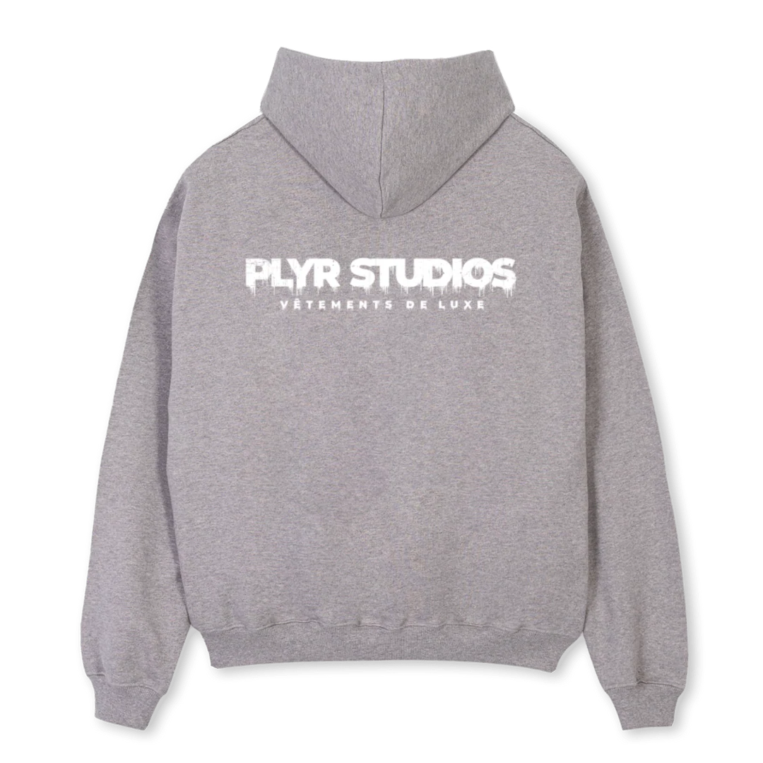 MICHEL GRA_GM Grey Marl Oversized Hoodie - Image 2