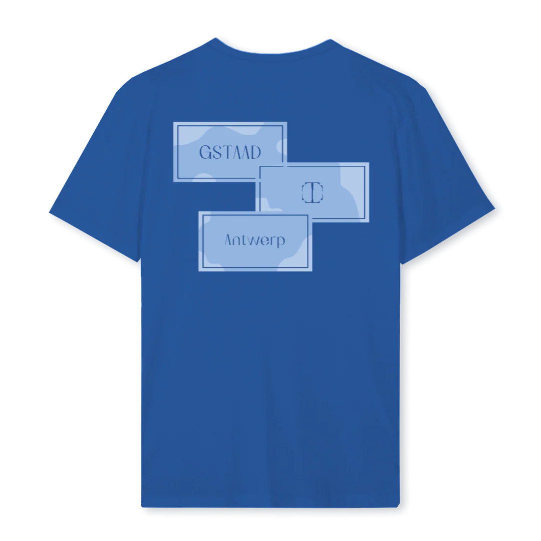 GSTAAD BLUE SHIRT Cobalt Blue Regular Tee.