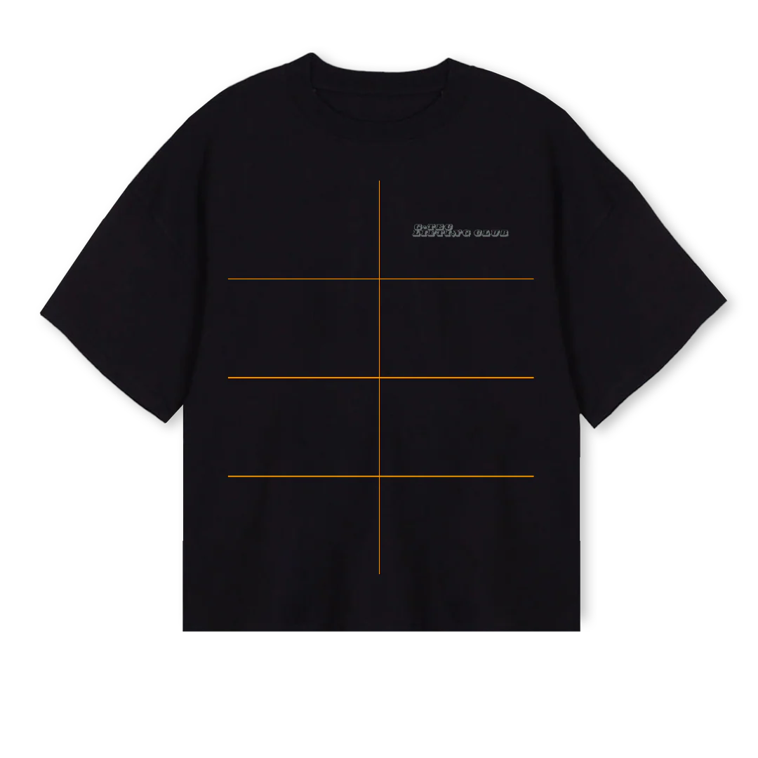 GTCTSTLFCL Black Oversized Boxy Tee.