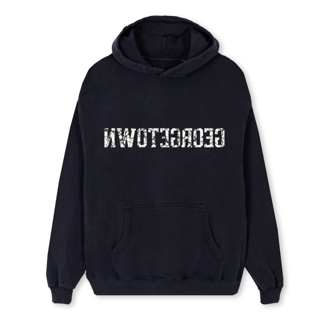 GTOWN Vintage Black Regular Hoodie.