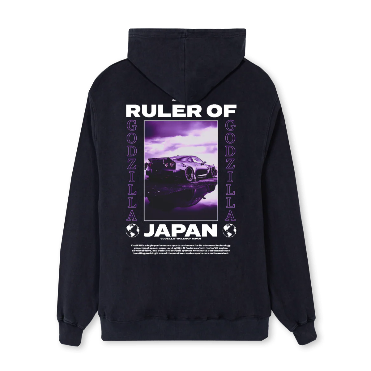 GTRVMS Vintage Black Regular Hoodie. - Image 2