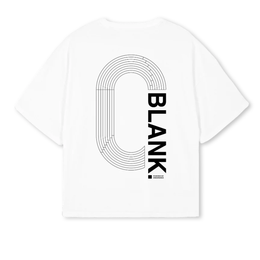 BLNK RUNNERS EDTI_VW White Oversized Boxy Tee - Image 2