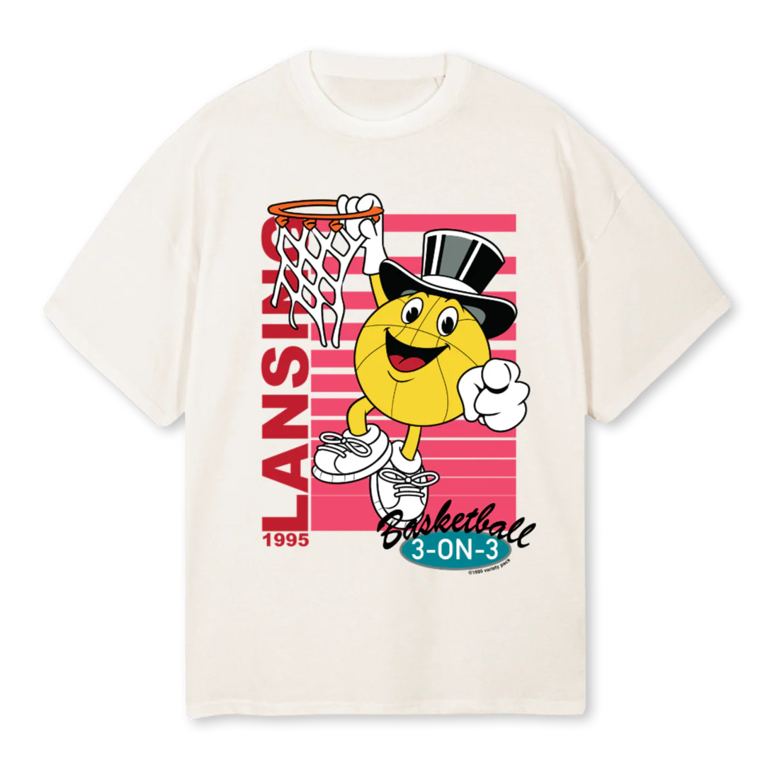 GUS Vintage White Oversized Tee.