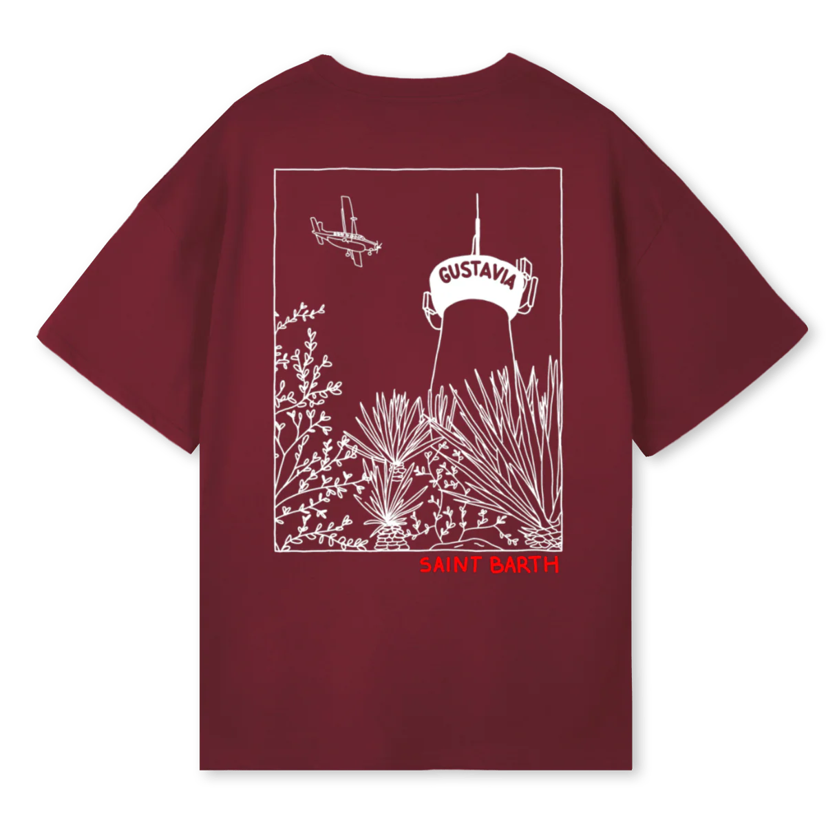 GUSTAVIA Burgundy Oversized Tee. - Image 2