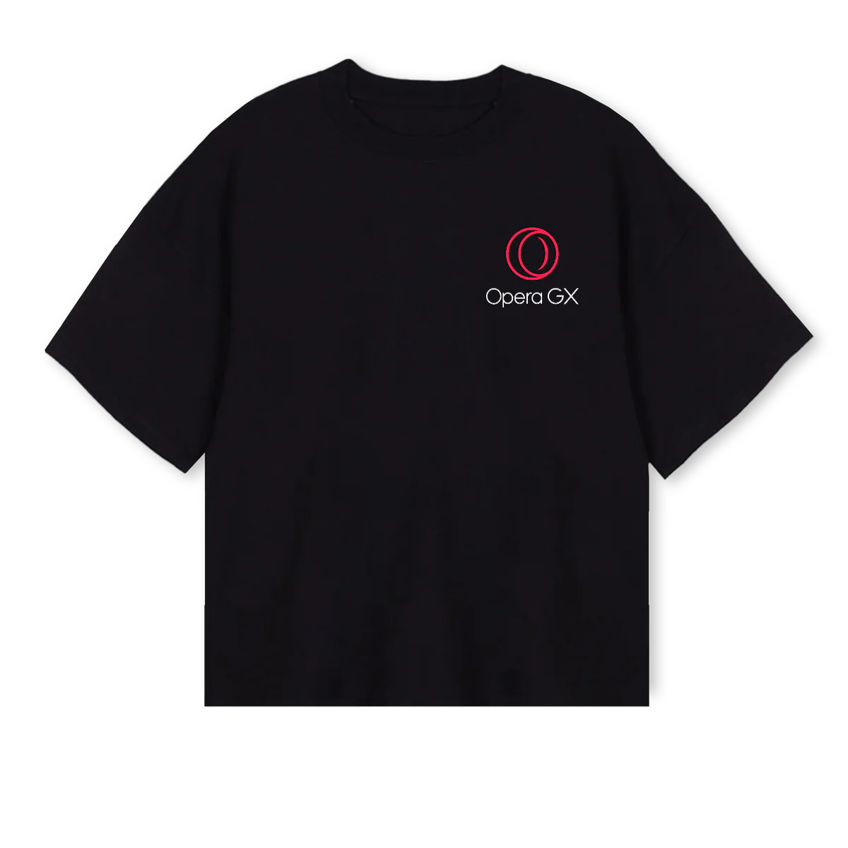 GXBOXYTEETEST Black Oversized Boxy Tee.