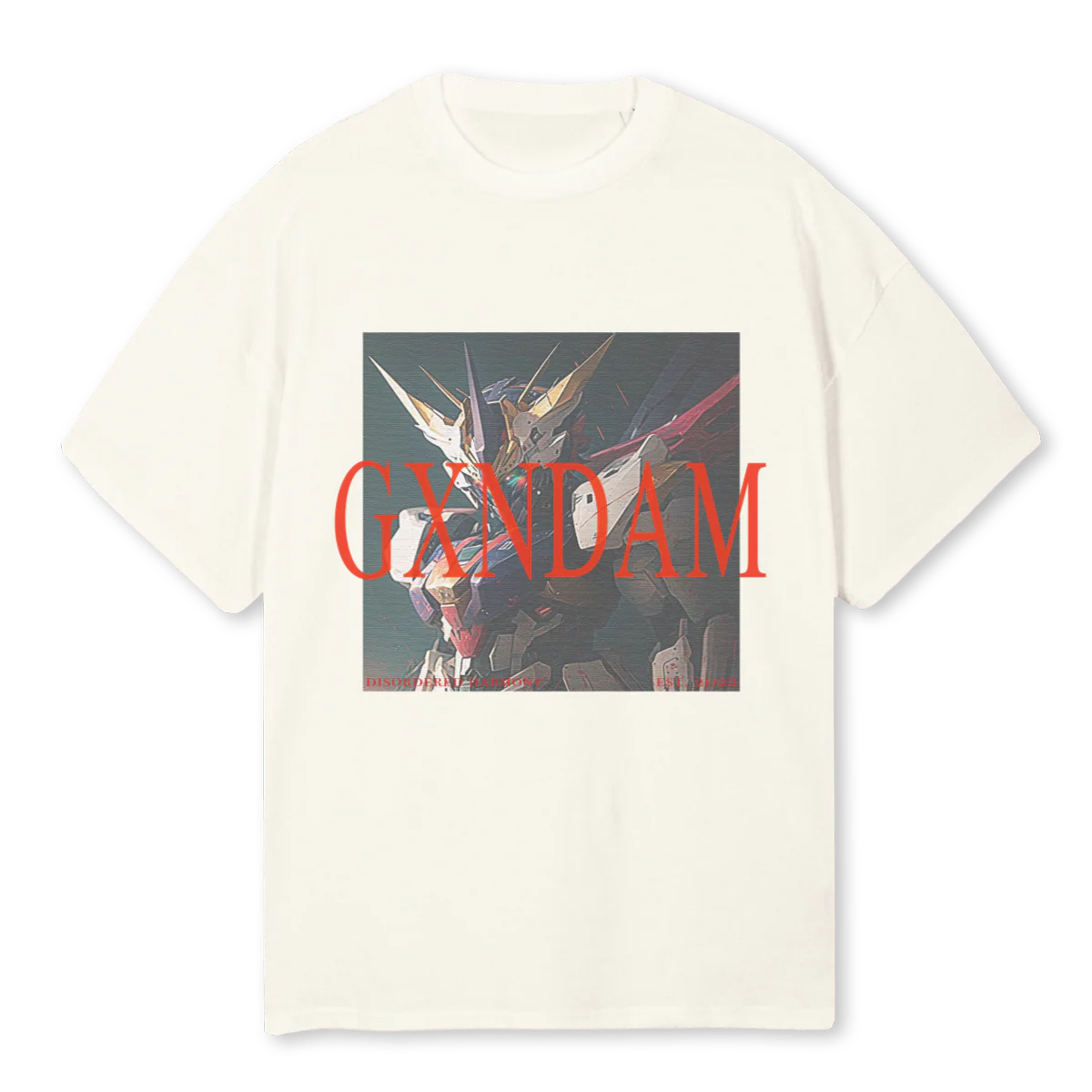 GXNDAM Cream Oversized Tee.